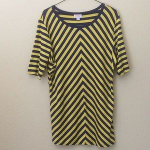 LuLaRoe Gigi Striped Fitted Top Shirt